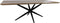HSM Collection-Rechthoekige Eettafel Zurich-240x100x76-Naturel/Zwart-Acacia/Metaal