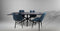 HSM Collection-Rechthoekige Eettafel Zürich-200x100x76-Zwart-Acacia/Metaal