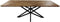 HSM Collection-Rechthoekige Eettafel Fishbone-180x90x76-Naturel/Zwart-Eiken/Metaal
