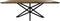 HSM Collection-Rechthoekige Eettafel Fishbone-180x90x76-Naturel/Zwart-Eiken/Metaal