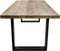HSM Collection-Rechthoekige Eettafel Melbourne-240x100x77-Naturel/Zwart-Mango/Metaal