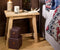 HSM Collection-Rechthoekige Kruk Lawas-50x27x46-Naturel-Teak