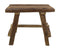 HSM Collection-Rechthoekige Kruk Rustiek-55x30x47-Naturel-Teak