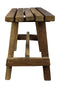 HSM Collection-Rechthoekige Kruk Rustiek-55x30x47-Naturel-Teak