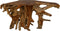 HSM Collection-Rechthoekige Salontafel Met Glas-140x90x44-Naturel-Teak/Glas