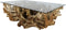 HSM Collection-Rechthoekige Salontafel Met Glas-140x90x44-Naturel-Teak/Glas