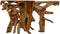 HSM Collection-Rechthoekige Salontafel Met Glas-140x90x44-Naturel-Teak/Glas