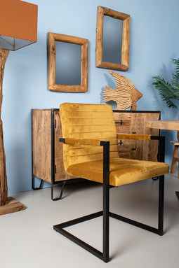 HSM Collection-Rechthoekige Spiegel-50x7x60-Naturel-Teak