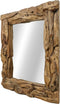 HSM Collection-Rechthoekige Spiegel Root-120x7-9x80-Naturel-Teak