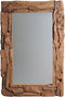 HSM Collection-Rechthoekige Spiegel Root-140x6x80-Naturel-Teak