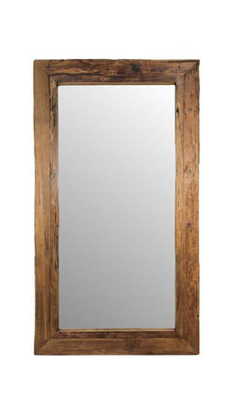 HSM Collection-Rechthoekige Spiegel Rustiek-160x3x90-Naturel-Teak