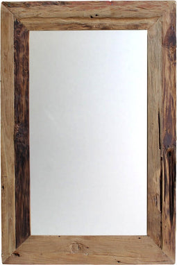 HSM Collection-Rechthoekige Spiegel Rustiek-90x3x70-Naturel-Teak