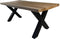 HSM Collection-Rechthoekige Eettafel-200x100x76-Naturel/Zwart-Munggur/Metaal