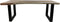 HSM Collection-Rechthoekige Eettafel-200x80-100x75-Naturel/Zwart-Munggur/Metaal