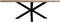 HSM Collection-Rechthoekige Eettafel-1-200x80-100x78-Naturel/Zwart-Munggur/Metaal