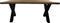 HSM Collection-Rechthoekige Eettafel-200x100x76-Naturel/Zwart-Munggur/Metaal