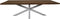 HSM Collection-Rechthoekige Tuintafel-180x90x76-Naturel/Wit-Teak/Metaal