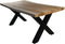 HSM Collection-Rechthoekige Eettafel-200x100x76-Naturel/Zwart-Munggur/Metaal