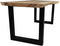 HSM Collection-Rechthoekige Eettafel-270x90/100x75-Naturel/Zwart-Munggur/Metaal