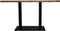 HSM Collection-Rechthoekige Eettafel-140x80x76-Naturel/Zwart-Acacia/Metaal