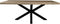 HSM Collection-Rechthoekige Eettafel-280x80-100x78-Naturel/Zwart-Munggur/Metaal