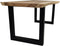 HSM Collection-Rechthoekige Eettafel-2-180x80-90x78-Naturel/Zwart-Munggur/Metaal