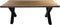 HSM Collection-Rechthoekige Eettafel-200x100x76-Naturel/Zwart-Munggur/Metaal