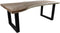 HSM Collection-Rechthoekige Eettafel-200x80-100x75-Naturel/Zwart-Munggur/Metaal