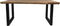 HSM Collection-Rechthoekige Eettafel-2-180x80-90x78-Naturel/Zwart-Munggur/Metaal