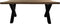 HSM Collection-Rechthoekige Eettafel-200x100x76-Naturel/Zwart-Munggur/Metaal