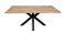 HSM Collection-Rectangular Dining Table Zurich-160x90x76-Natural/Black-Acacia/Me