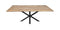 HSM Collection-Rectangular Dining Table Zurich-220x100x76-Natural/Black-Acacia/M