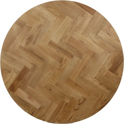 HSM Collection-Rond Tafelblad Fishbone-ø140x4-Naturel-Eiken