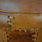 HSM Collection-Ronde Barstoel Patchwork-40x40x75-Cognac/Bruin-Leder/Teak