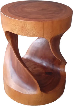 HSM Collection-Ronde Bijzettafel-30x30x42-Bruin-Munggur