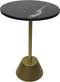 HSM Collection Ronde bijzettafel - ø40x55 - Zwart/goud - Marmer/metaal