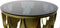 HSM Collection-Ronde Bijzettafel-ø45x45/ø35x35-Goud-Metaal/Glas