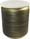 HSM Collection-Ronde Bijzettafel Rible-ø41x53-Wit/Goud-Marmer/Metaal