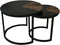 HSM Collection-Ronde Bijzettafel Ronin S/2-ø60x45/ø45x40-Naturel/Zwart-Teak/Metaal