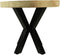 HSM Collection-Ronde Eettafel-100x100x76-Naturel/Zwart-Munggur/Metaal