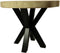 HSM Collection-Ronde Eettafel-100x100x76-Naturel/Zwart-Munggur/Metaal