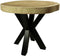 HSM Collection-Ronde Eettafel-100x100x76-Naturel/Zwart-Munggur/Metaal