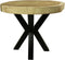 HSM Collection-Ronde Eettafel-100x100x76-Naturel/Zwart-Munggur/Metaal