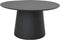 HSM Collection - Ronde eettafel Drum met Kegelpoot - 120x120x77 - Zwart Mat - Mangohout