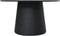 HSM Collection - Ronde eettafel Drum met Kegelpoot - 120x120x77 - Zwart Mat - Mangohout