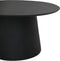 HSM Collection - Ronde eettafel Drum met Kegelpoot - 120x120x77 - Zwart Mat - Mangohout