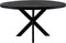 HSM Collection-Ronde Eettafel Melbourne-110x110x80-Zwart-Mango/Metaal
