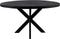 HSM Collection-Ronde Eettafel Melbourne-120x120x76-Zwart-Mango/Metaal