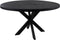 HSM Collection-Ronde Eettafel Melbourne-130x130x76-Zwart-Mango/Metaal