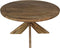 HSM Collection-Ronde Eettafel Met Kruispoot-130x130x75-Naturel-Teak